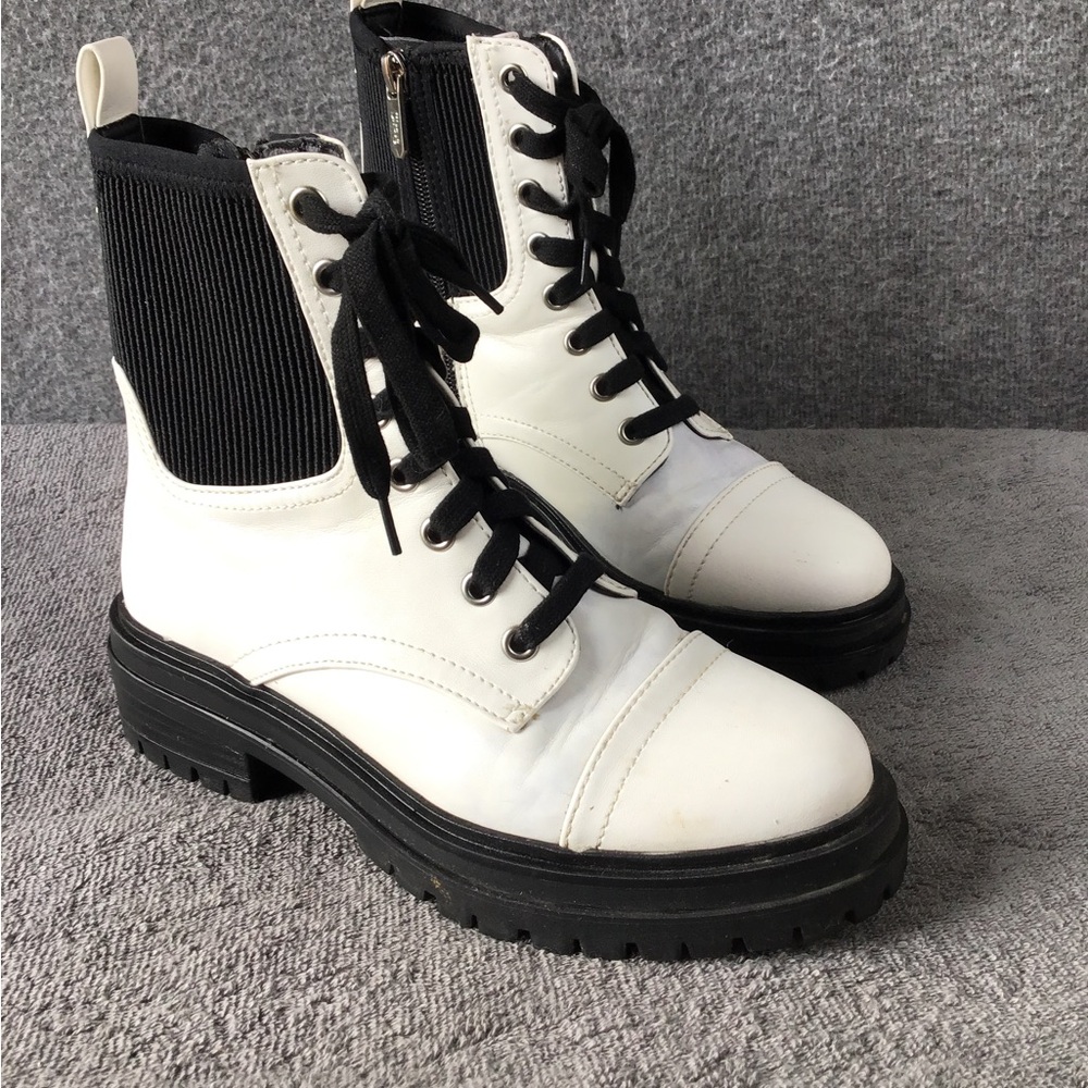 Circus‎ by Sam Edelman Black and White Combat Boots Sz 6M